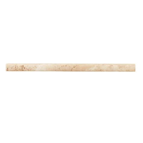Daltile Travertine T730 Mediterranean Ivory Honed Pencil Rail — Stone