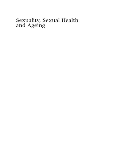 sexuality sexual health and aging pdf human sexuality old age