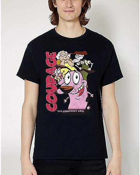 Courage The Cowardly Dog Bootleg T Shirt Spencers