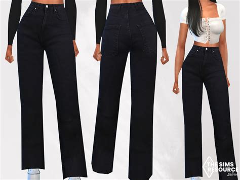 The Sims Resource Wide Leg Black Mom Jean