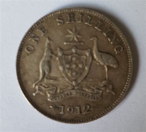 1912 Australia King George V One Shilling M J Hughes Coins