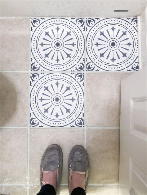 Diy Peel And Stick Vinyl Floor Tile The Turquoise Home