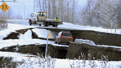 Alaska Earthquake Photos Show Damage To Roads Businesses In And