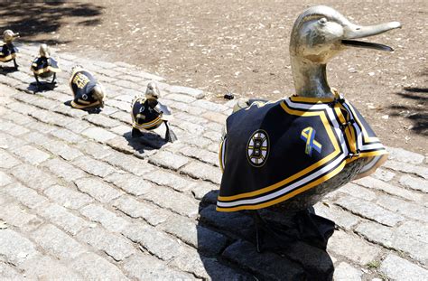 The Iconic Boston Ducklings Are Decked Out In Patriots Jerseys For The Win