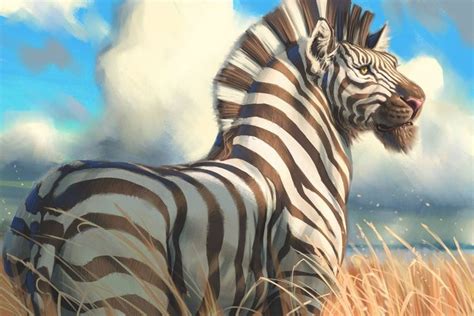 Lion Zebra Hybrid Zion Of Lebra Fantasy Creatures Art Creature