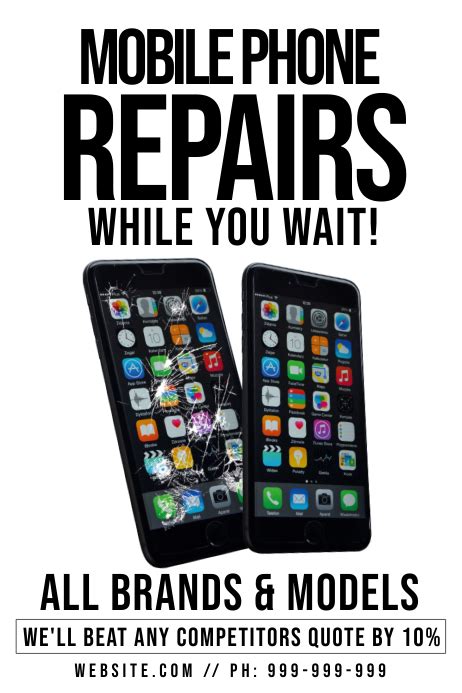Copy Of Mobile Phone Repair Poster Postermywall