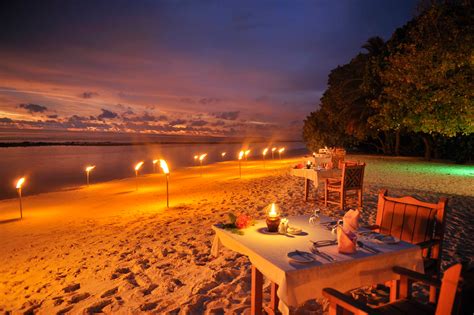 Wedding date couple names time, address and location of ceremony. Dining On The Beach At Night In The Maldives Ocean, Full ...