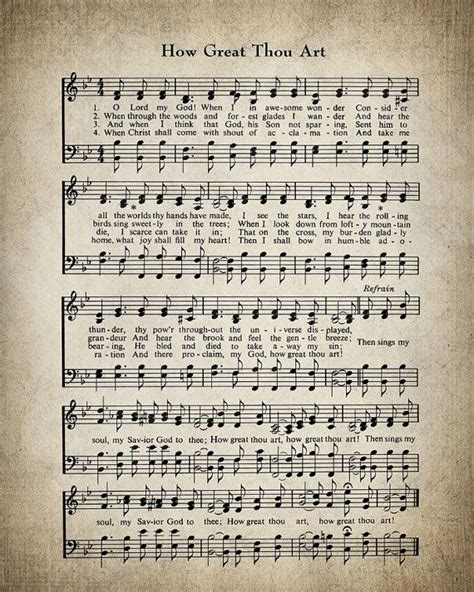 How Great Thou Art Hymn Print Sheet Music Art Hymn Art Etsy Hymns