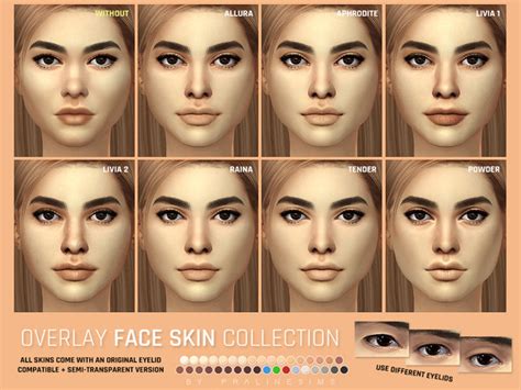 Overlay Face Skin Collection By Pralinesims At Tsr Sims