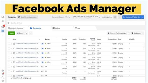 Facebook Ads Manager Demo Facebook Ads Manager Tutorial 2020