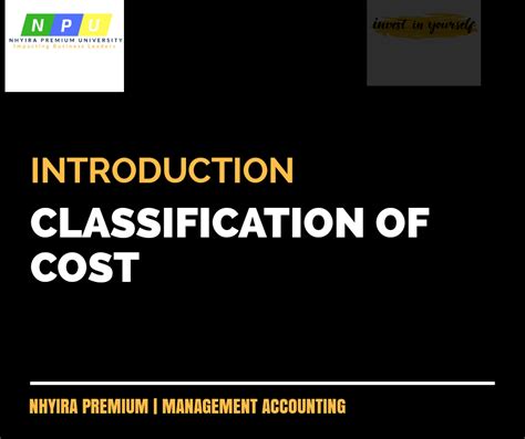 Cost Classification Nhyira Premium University