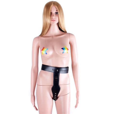 PU Leather Forced Orgasm Belt Female Chastity Belt Magic Wand Holder Bdsm Bondage Harness