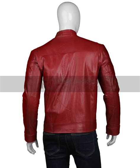 Mens Biker Red Leather Jacket Red Biker Jacket Real Jackets