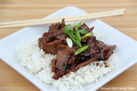Dredge the pieces of steak into the cornstarch, making sure both sides are well coated. PF Chang's Mongolian Beef - Around My Family Table