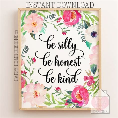 Be Silly Be Honest Etsy