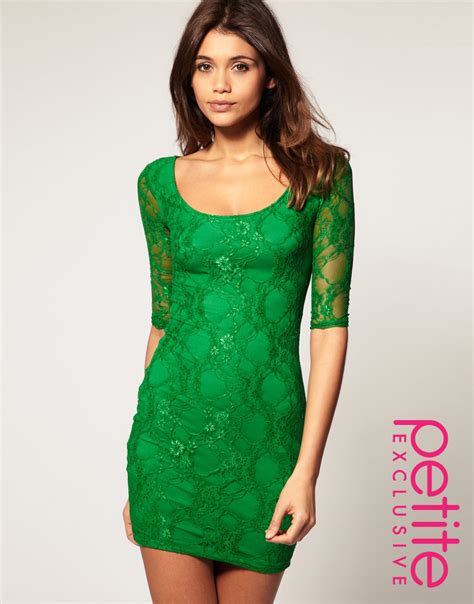 Lyst Asos Collection Asos Petite Exclusive Lace Dress With Cut Out