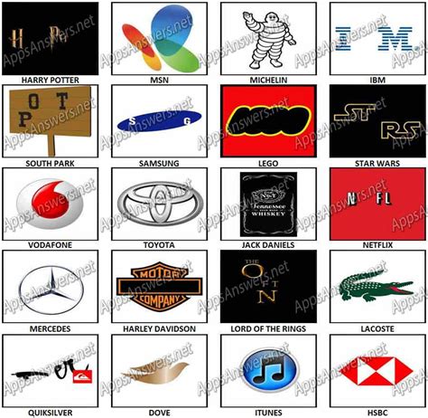 100 Pics Quiz Logos