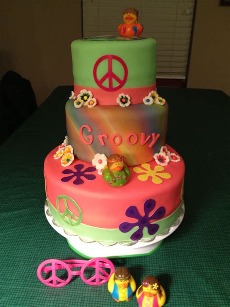 60s Cakes Hippie Cake Cake Decorating Cake