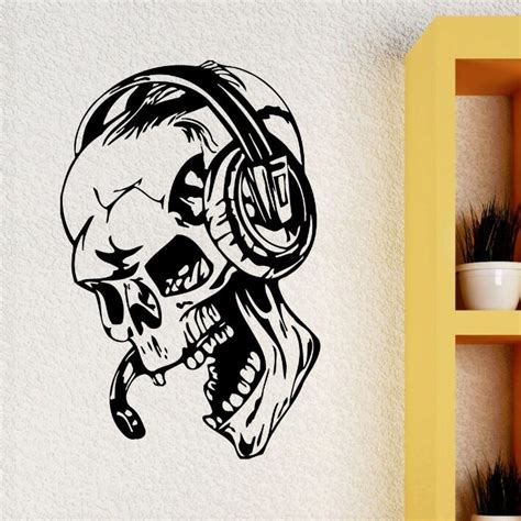 New Skull With Headphones Wallpaper Wallpaper Quotes
