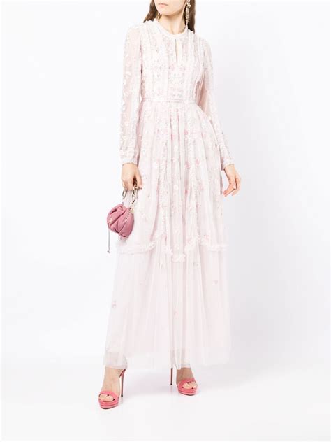 Needle And Thread Floral Embroidered Maxi Dress Farfetch