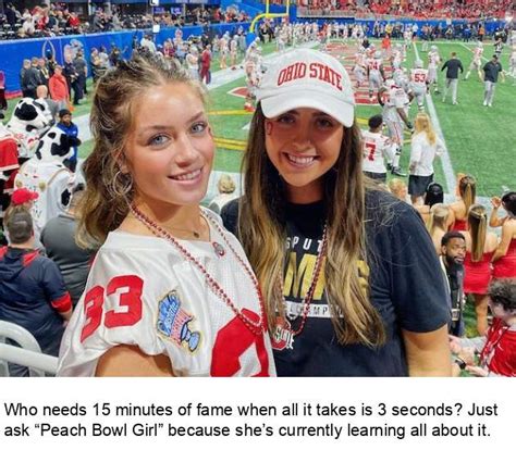 “peach Bowl Girl” Goes Viral After Popping Up On Tv For 3 Seconds 5