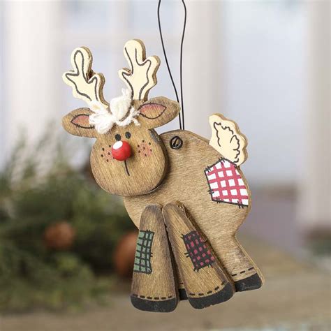 Primitive Wood Reindeer Ornament Signs And Ornaments Home Decor