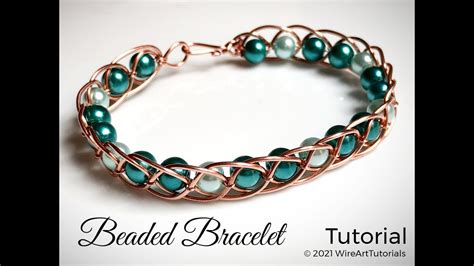 Easy Beginner Wire Wrapped Beaded Bracelet Tutorial Egyptian Style