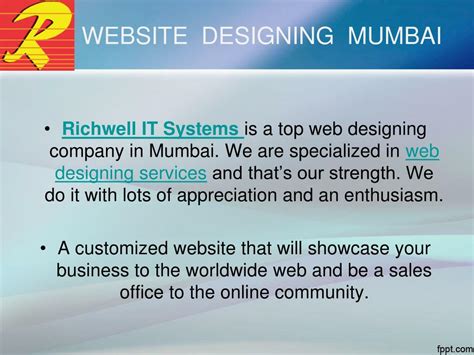 Ppt Website Designing Mumbai Web Designers India Richwell It