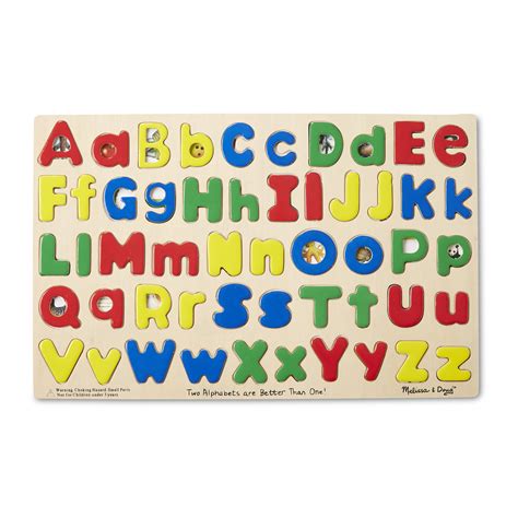 Melissa And Doug Upper And Lower Case Alphabet Letters Wooden Puzzle 52