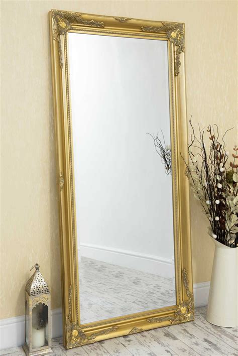 Extra Large Full Length Classic Ornate Styled Gold Mirror 5ft7 X 2ft7