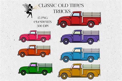 Truck Clipart Vintage Vehicle In Png Graphic By Pixy Art Store