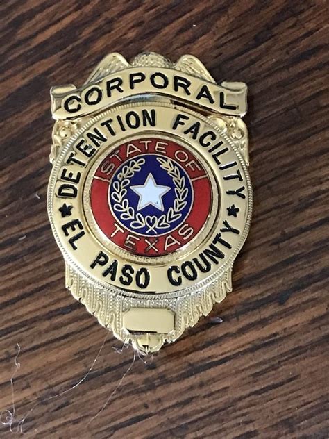 Collectors Badges Auctions El Paso County Texas Sheriff Corrections