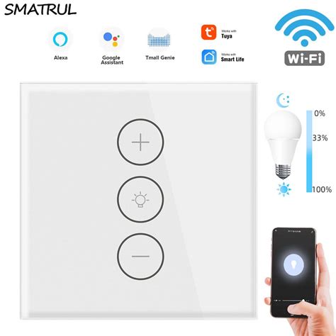 Lights And Lighting Switches Smatrul Tuya Smart Life Wifi Touch Dimmer