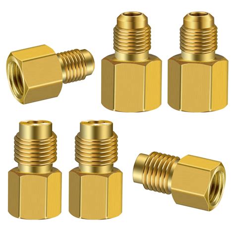 Buy Excelfu 6 Pieces 6015 R134a Brass Refrigerant Tank Adapter To R12