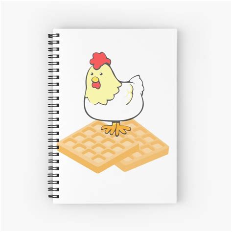 Chicken And Waffles Funny Design Spiral Notebook For Sale By Timshane