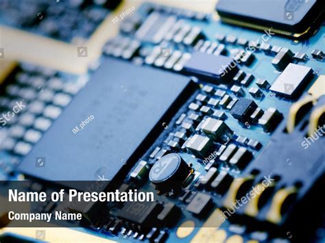 Electrical Board Blue Circuit Powerpoint Template Electrical Board