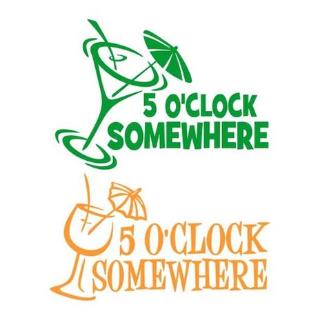 5 Oclock Somewhere Cuttable Design Svg Png Dxf And Eps Etsy
