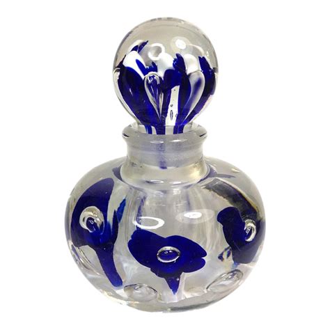 Art Glass Perfume Bottle With Stopper Chairish