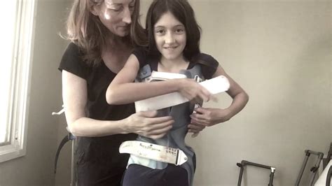 How To Put On A Scoliosis Brace By Addison 11 Years Old Youtube