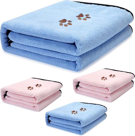 4 Pack Dog Towels For Drying Dogs Microfiber Dog Towel Soft