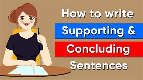 How To Write Supporting And Concluding Sentences Paragraph Writing
