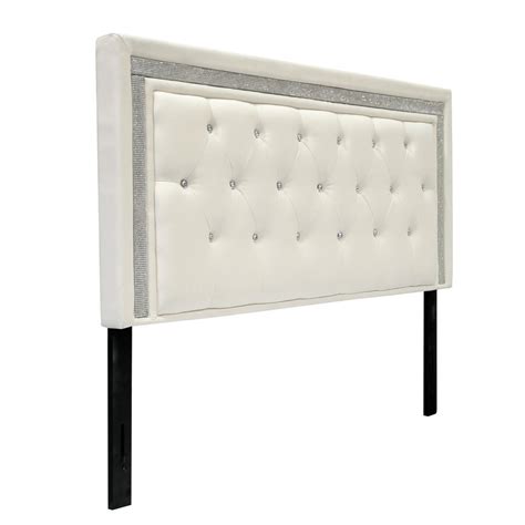 Best Master Furniture Opal Faux Leather Upholstered Headboard Tufted
