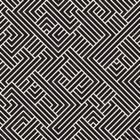 Vector Seamless Geometric Pattern Irregular Linear Grid Chaotic Maze