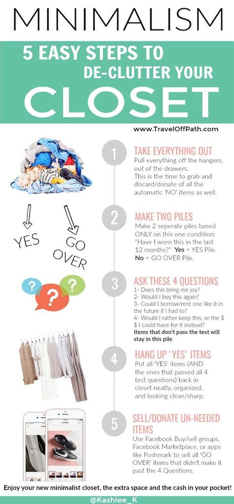 Declutter Your Closet Minimalism In 5 Easy Steps Declutter Organize Declutter Minimalism