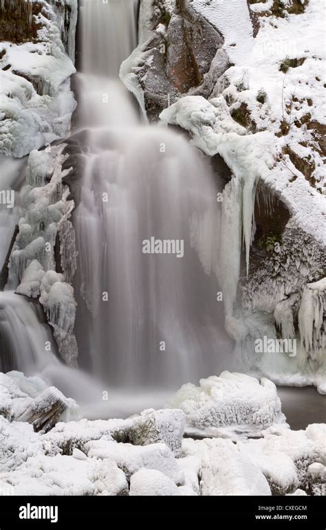 Triberger Waterfall In Winter Black Forest Germany Stock Photo Alamy