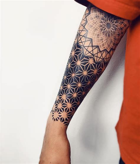 Perfect Geometrical Black Tattoo Done By Artist Ponywave