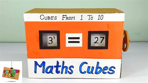 Maths Cubes Working Model For School Exhibition Maths Project Maths