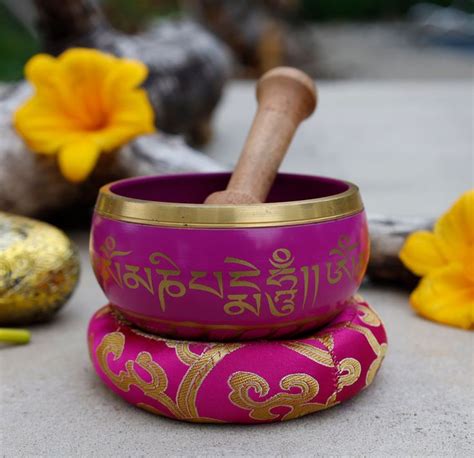 Tibetan Singing Bowl Complete Set Om Mani Padme Hum With Etsy