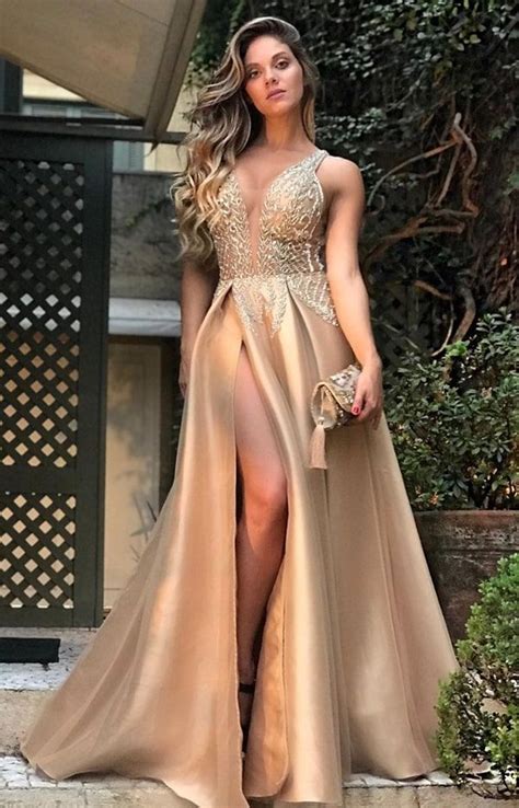 20 vestidos de festa dourado vestido de festa dourado vestidos vestidos dourados longo