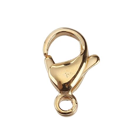 cl096 10 pcs 304 stainless steel lobster clasps 13mm x 8mm claw clasps hypoallergenic